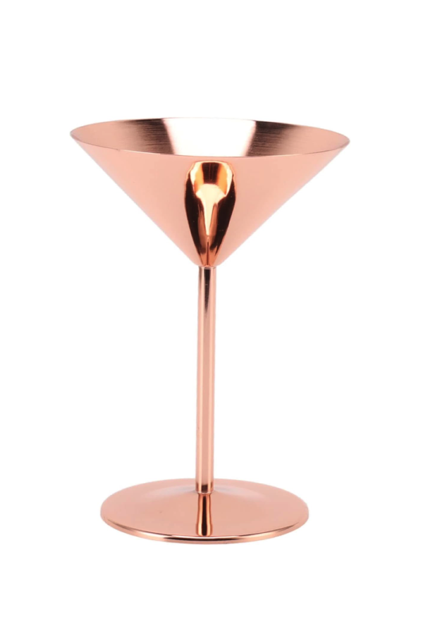 Copper Plated Stainless Steel Martini Glasses