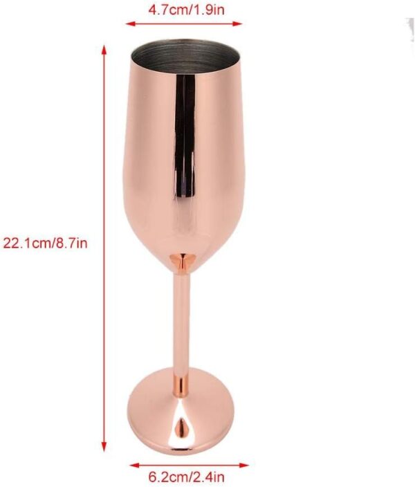 5a Copper Plated Stainless Steel Wine/Flutes Glasses