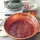 Hammered Copper Jam Pan With Brass Handles