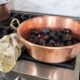 Hammered Copper Jam Pan With Brass Handles