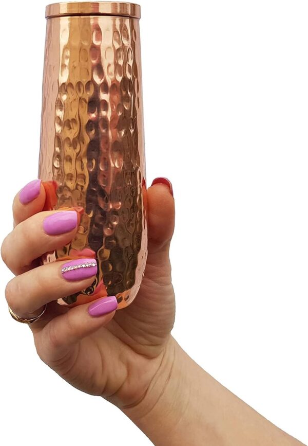 61-2Ru6xODL._AC_SL1500_ Copper flute Moscow mule hammered stemless champagne glass of solid copper