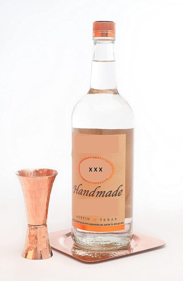 613DLm0wJqL._AC_SL1500_ Square Bottle Coaster, Hand Hammered 100% Pure Copper, 5.5 inch