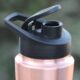 Copper Water Bottle, Hand Hammered Ayurvedic Flip Sipper, Leakproof 1000ML