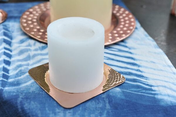 61CLujjudLL._AC_SL1500_ Square Bottle Coaster, Hand Hammered 100% Pure Copper, 5.5 inch
