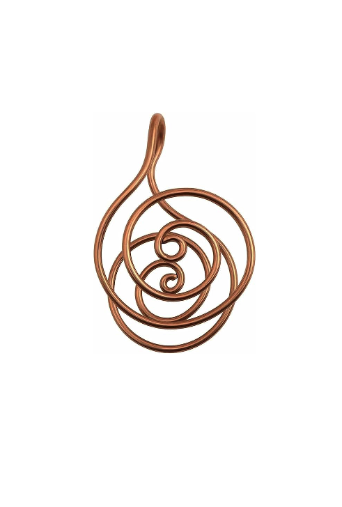 Copper Palm Ring Reiki Spiral Hand Rings for Meditation & Energy Healing