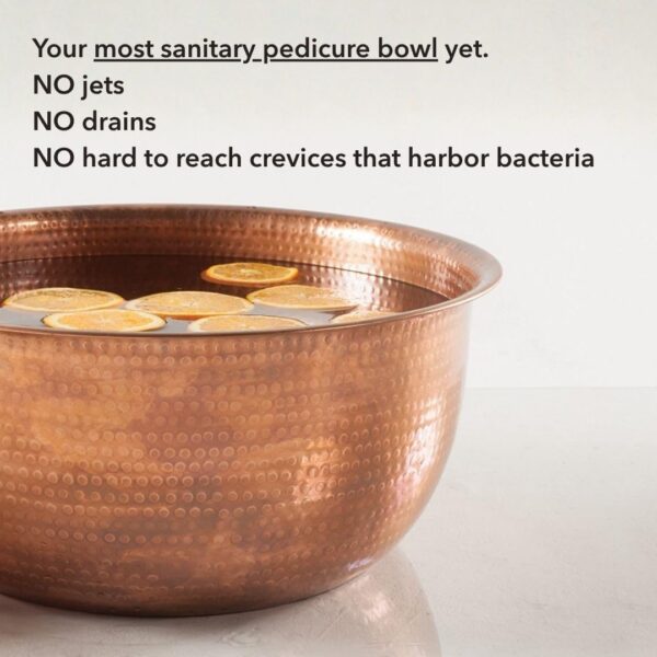 Hammered Copper Pedicure Bowl