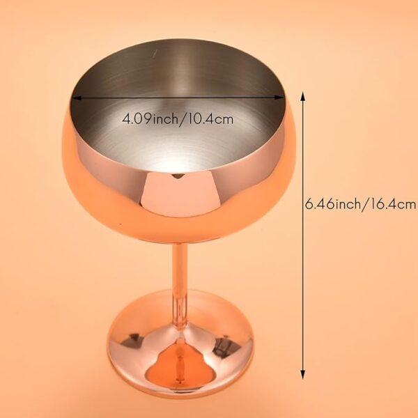 61+K9h3-jML._AC_SX679_ Copper Plated Champagne Glasses Stainless Steel Vintage Cocktail Glass Wine Goblet