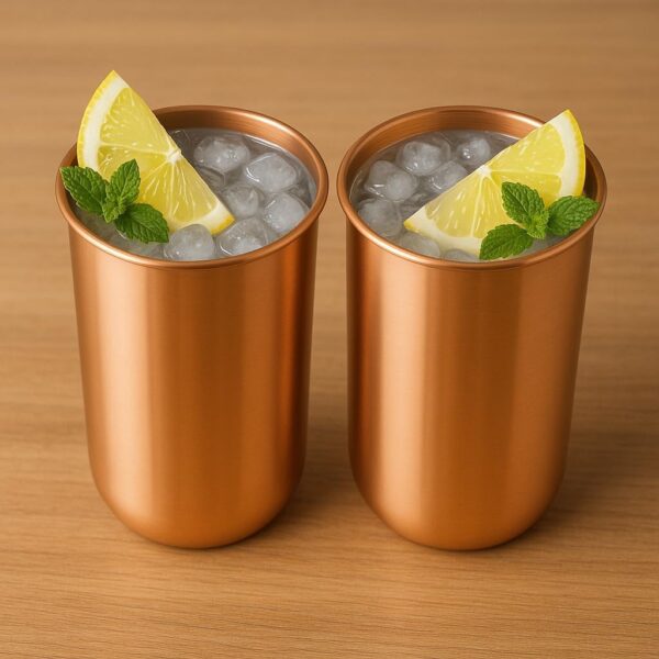 Hand Crafted Copper Tumbler | Pure Copper Water Mug | 300 Ml Water Hold for Ayurvedic Health Benefits