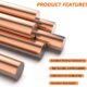 Version 1.0.0 Copper Round Rod, 1 Meter Length, Diameter Range 2mm-16mm, Easy-to-Process Metal Rod for Crafting, DIY, Industrial Applications