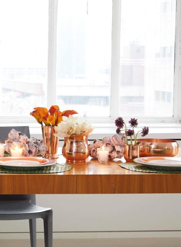 Living Copper Plated Flower Vase