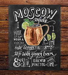 Black Moscow Mule Mugs Pure Copper Cups for Drinking Gifts