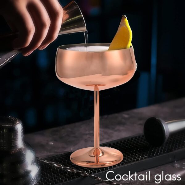 61gx1yUhSYL._AC_SL1500_ Copper Plated Champagne Glasses Stainless Steel Vintage Cocktail Glass Wine Goblet
