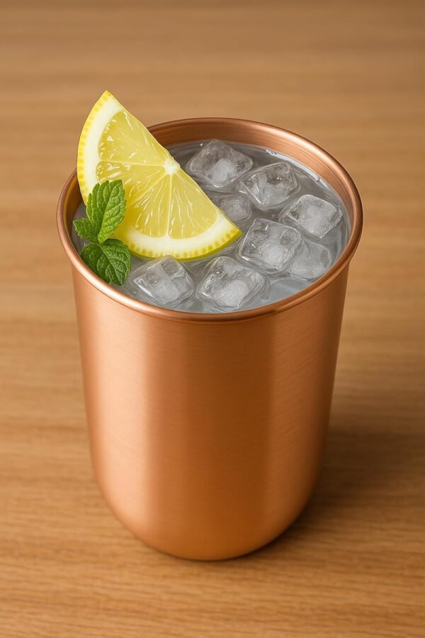Hand Crafted Copper Tumbler | Pure Copper Water Mug | 300 Ml Water Hold for Ayurvedic Health Benefits