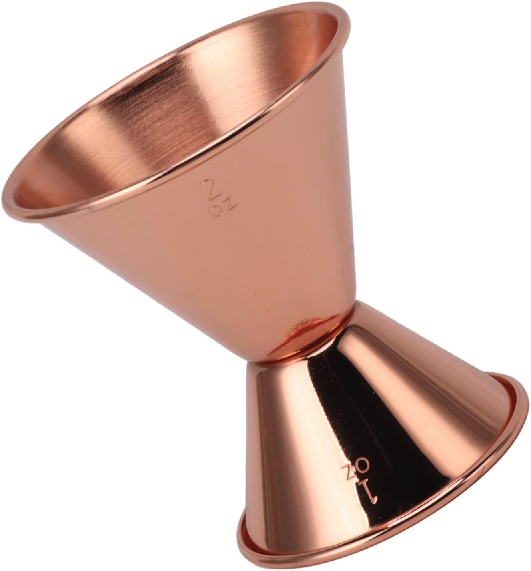 Double Head Cocktail Jigger, Food Grade Elegant Double Head Measuring Cup Japanese Style for Family for Bar (Copper Plating)