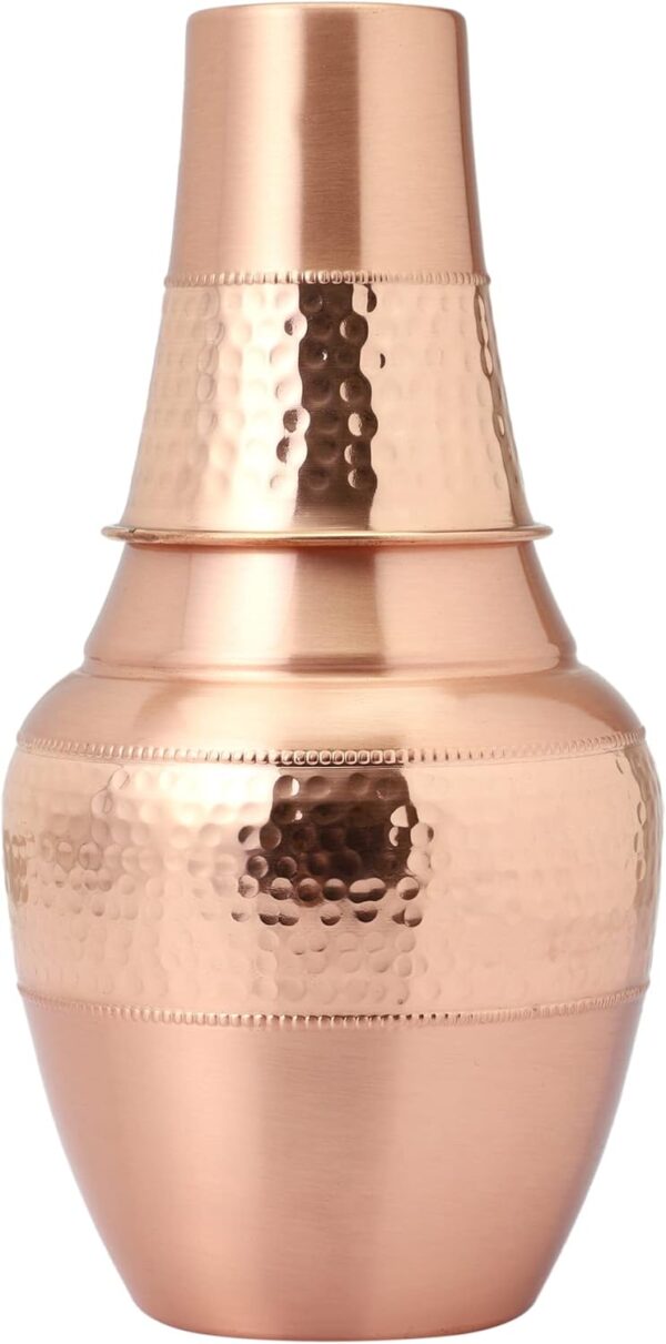 Handmade Pure Copper Water Jug Pitcher Set | Ayurveda Drinkware