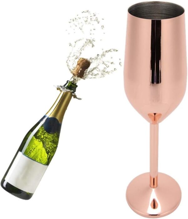 6a Copper Plated Stainless Steel Wine/Flutes Glasses