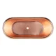 Straight Base Copper Bathtub Nickel Inside Black Outside