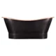 Straight Base Copper Bathtub Nickel Inside Black Outside
