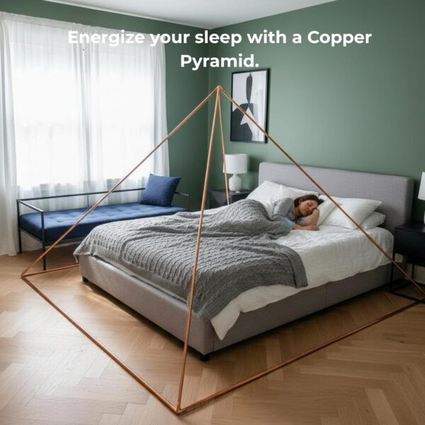 Meditation Copper Pyramid Kit for Healing Energy, Relaxation, Pranayama, Sleep, Meditation Accessory Tool
