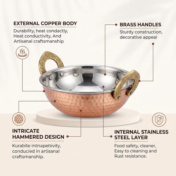 Copper Serving Karahi