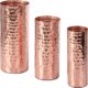 Modern Centerpiece, Decorative Copper Tone Metal Tall Cylinder Flower Vases