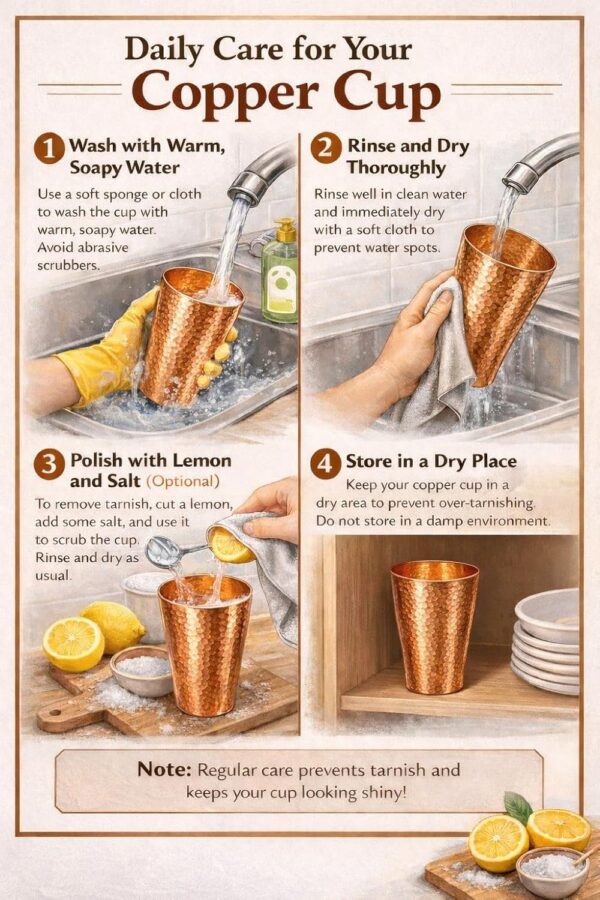 Hand-Hammered Pure Copper Tumbler