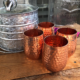 Pure Copper Cups  Set of 4, Stemless Tumblers & Wine Glasses