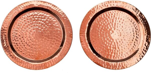 71hENF6RWoL._AC_SL1424_ Round Bottle Coaster, Hand Hammered 100% Pure Copper, 5.5 inch Diameter
