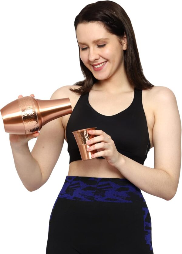 Handmade Pure Copper Water Jug Pitcher Set | Ayurveda Drinkware