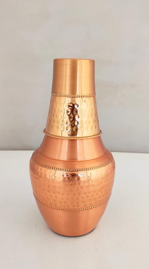 Handmade Pure Copper Water Jug Pitcher Set | Ayurveda Drinkware