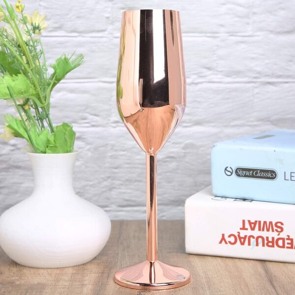 7a Copper Plated Stainless Steel Wine/Flutes Glasses