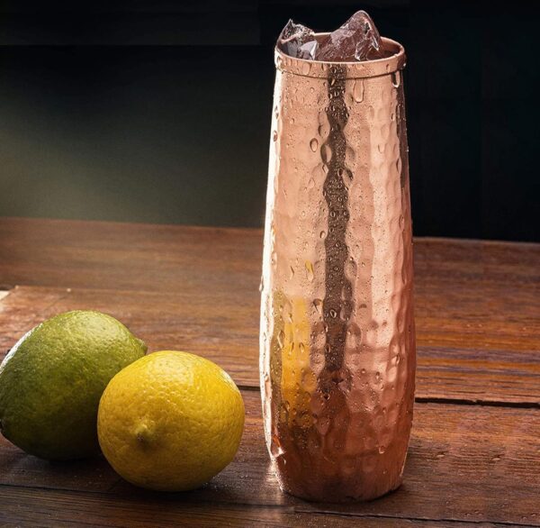 81+BmhRhHIL._AC_SL1500_ Copper flute Moscow mule hammered stemless champagne glass of solid copper