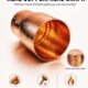 Pure Copper Cup for Drinking, Tall Hand-Hammered Ayurvedic Water Tumbler