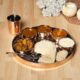 Stainless Steel Copper Hammered Traditional Crockery Set of Thali Plates, Bowls, Glass and Spoon Serving Tableware for Home and Kitchen 12.5 Inches