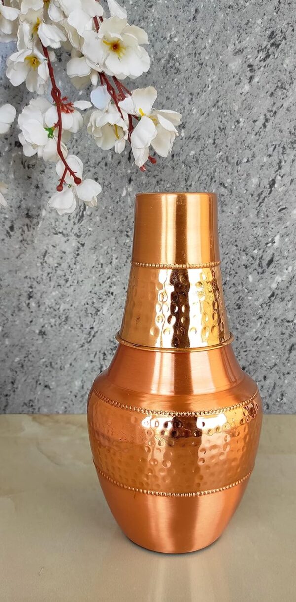 Handmade Pure Copper Water Jug Pitcher Set | Ayurveda Drinkware