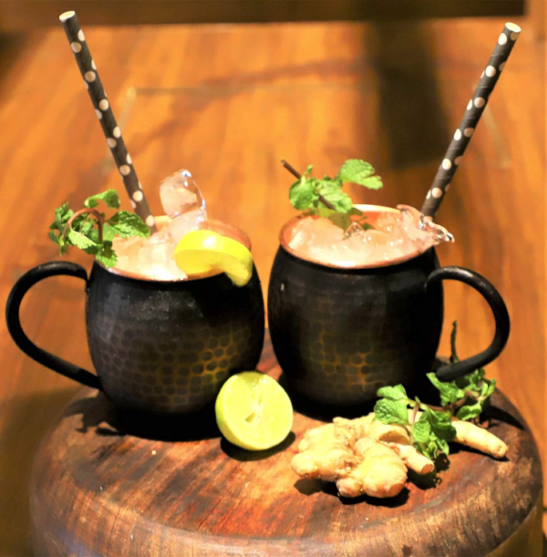 Black Moscow Mule Mugs Pure Copper Cups for Drinking Gifts