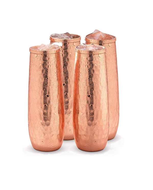 81S0P7n-knL._AC_SL1500_ Copper flute Moscow mule hammered stemless champagne glass of solid copper