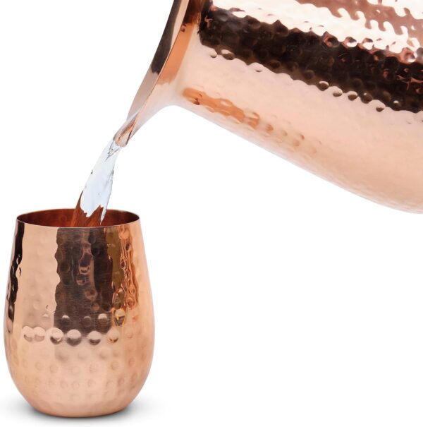 Pure Copper Hammered Jug Copper Pitcher 2000 ml