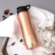 Copper Water Bottle, Hand Hammered Ayurvedic Flip Sipper, Leakproof 1000ML