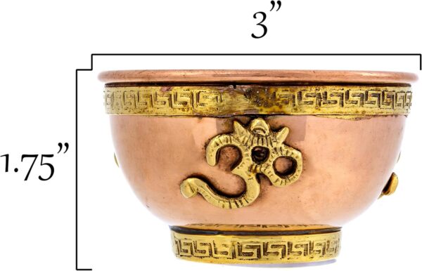 Copper Bowl - Offering Bowl for Altar or Ritual Use - Incense Holder, Home Decor - 3 Inches Wide