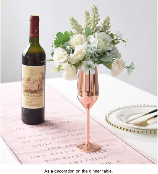 8a Copper Plated Stainless Steel Wine/Flutes Glasses