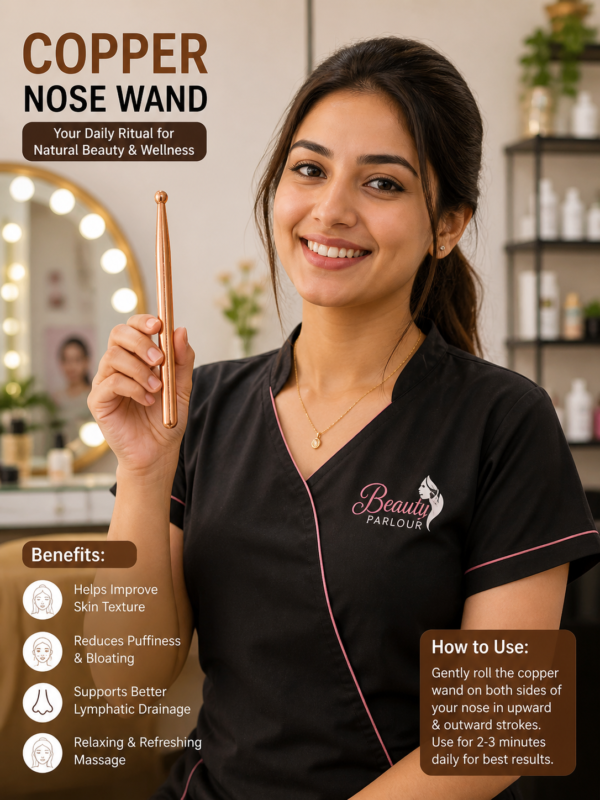 Pure Copper Nose Wand – Natural Copper Nasal Swab Stick for Wellness