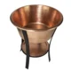 Round Hammered Copper Beverage Tub with Stand