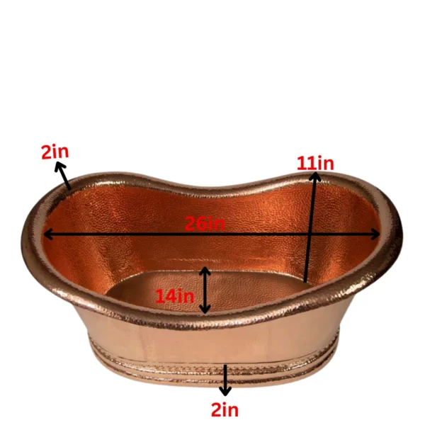 Extra-Large Hammered Copper Ice Bucket for Party