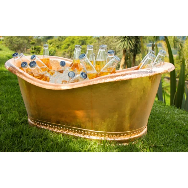 Extra-Large Hammered Copper Ice Bucket for Party