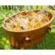Oval Hammered Copper Ice Bucket for Party