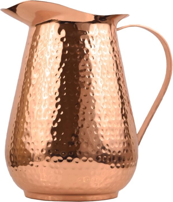Pure Copper Hammered Jug Copper Pitcher 2000 ml