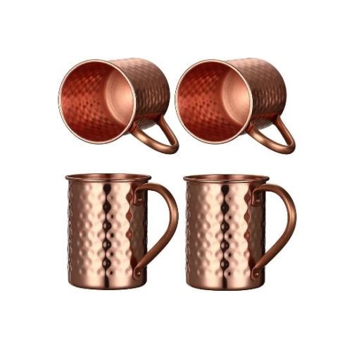 Moscow Mule Pure Copper Mugs : Riveted Handle