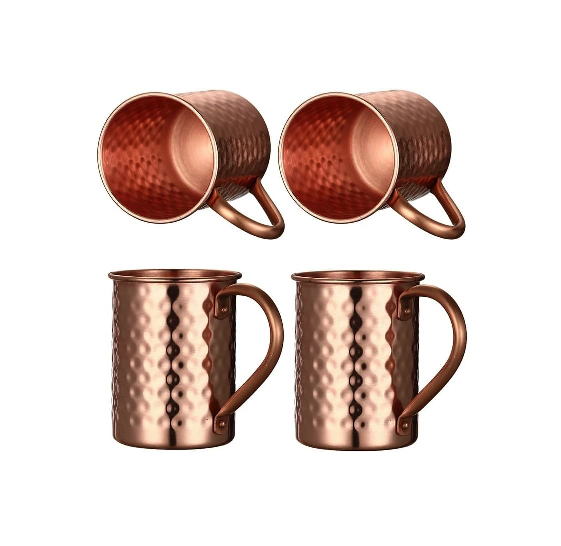 Moscow Mule Pure Copper Mugs : Riveted Handle