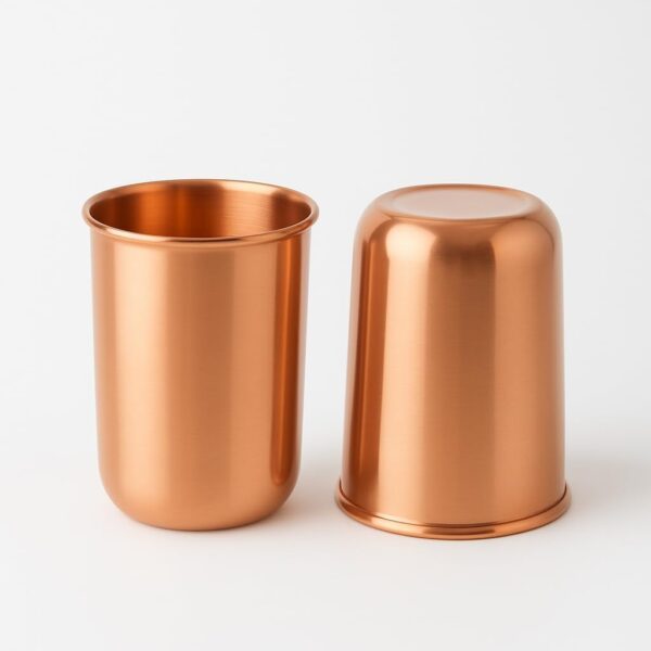 Hand Crafted Copper Tumbler | Pure Copper Water Mug | 300 Ml Water Hold for Ayurvedic Health Benefits